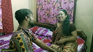 Indian hot bhabhi having sex secretly with husband friend! with clear audio