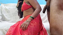साड़ी पहनी हुई आंटी को एक लड़के ने चोदा। Mumbai Ashu।